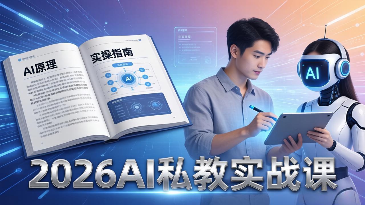 2026AI私教实战课:从AI原理到全场景实操,零基础学会用AI提效+单人单干创业牛品源码-源码下载-源码社区-zblog主题插件-PHP源码-三合一源码-直播源码-短视频源码-APP源码-即时通讯-源码-交友源码牛品源码