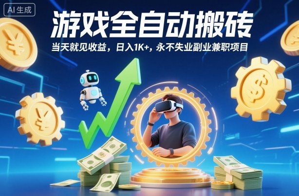 游戏全自动搬砖,当天就见收益,日入1K+,永不失业副业兼职项目【揭秘】牛品源码-源码下载-源码社区-zblog主题插件-PHP源码-三合一源码-直播源码-短视频源码-APP源码-即时通讯-源码-交友源码牛品源码