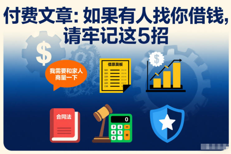 付费文章：如果有人找你借钱，请牢记这5招牛品源码-源码下载-源码社区-zblog主题插件-PHP源码-三合一源码-直播源码-短视频源码-APP源码-即时通讯-源码-交友源码牛品源码