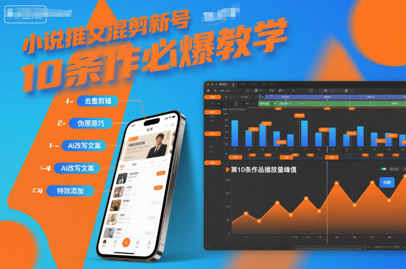 小说推文混剪新号10条必爆教学,伪原创10条作品必爆技巧牛品源码-源码下载-源码社区-zblog主题插件-PHP源码-三合一源码-直播源码-短视频源码-APP源码-即时通讯-源码-交友源码牛品源码