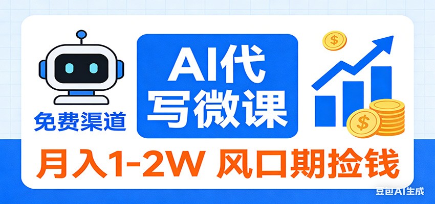 2026告别打工!AI 代写微课,提供免费渠道,月入 1-2W 风口期捡钱牛品源码-源码下载-源码社区-zblog主题插件-PHP源码-三合一源码-直播源码-短视频源码-APP源码-即时通讯-源码-交友源码牛品源码