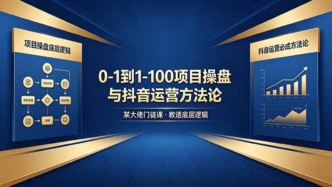 0-1到1-100怎么建?某大佬门徒课教透项目操盘底层逻辑+抖音运营必成方法论牛品源码-源码下载-源码社区-zblog主题插件-PHP源码-三合一源码-直播源码-短视频源码-APP源码-即时通讯-源码-交友源码牛品源码