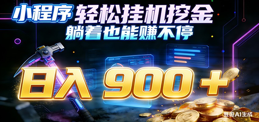 小程序挂机挖金，自动赚金币换现金，多号并行日入900+，轻松搞副业牛品源码-源码下载-源码社区-zblog主题插件-PHP源码-三合一源码-直播源码-短视频源码-APP源码-即时通讯-源码-交友源码牛品源码