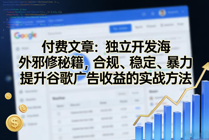 付费文章：独立开发海外邪修秘籍，合规、稳定、暴力提升谷歌广告收益的实战方法牛品源码-源码下载-源码社区-zblog主题插件-PHP源码-三合一源码-直播源码-短视频源码-APP源码-即时通讯-源码-交友源码牛品源码