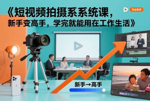 短视频拍摄系统课，新手变高手，学完就能用在工作生活牛品源码-源码下载-源码社区-zblog主题插件-PHP源码-三合一源码-直播源码-短视频源码-APP源码-即时通讯-源码-交友源码牛品源码