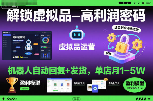 解锁虚拟品高利润密码:机器人自动回复+发货,单店月1-5W【揭秘】牛品源码-源码下载-源码社区-zblog主题插件-PHP源码-三合一源码-直播源码-短视频源码-APP源码-即时通讯-源码-交友源码牛品源码
