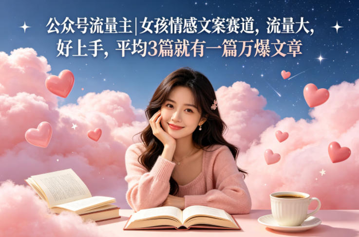 公众号流量主女孩情感文案赛道，流量大，好上手，平均3篇就有一篇万爆文章牛品源码-源码下载-源码社区-zblog主题插件-PHP源码-三合一源码-直播源码-短视频源码-APP源码-即时通讯-源码-交友源码牛品源码