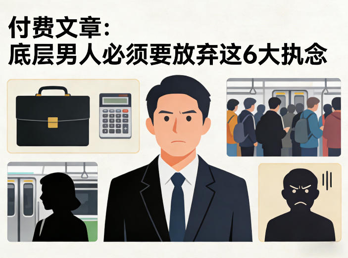 付费文章：底层男人必须要放弃这6大执念牛品源码-源码下载-源码社区-zblog主题插件-PHP源码-三合一源码-直播源码-短视频源码-APP源码-即时通讯-源码-交友源码牛品源码