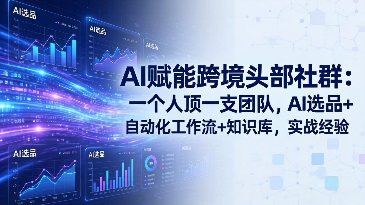 AI赋能跨境头部社群：一个人顶一支团队，AI选品+自动化工作流+知识库，实战经验-更新3月牛品源码-源码下载-源码社区-zblog主题插件-PHP源码-三合一源码-直播源码-短视频源码-APP源码-即时通讯-源码-交友源码牛品源码