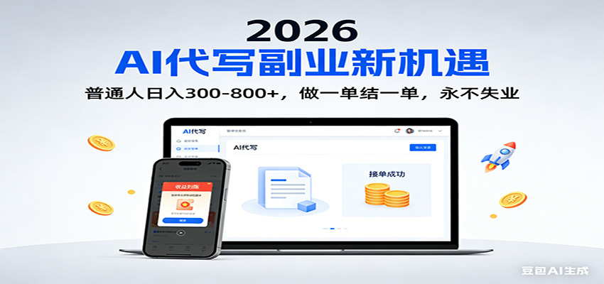 2026 副业首选!AI 代写日入 300-800,普通人0门槛,做一单结一单!牛品源码-源码下载-源码社区-zblog主题插件-PHP源码-三合一源码-直播源码-短视频源码-APP源码-即时通讯-源码-交友源码牛品源码
