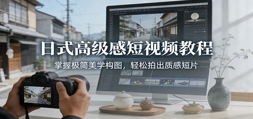 日式高级感短视频教程：掌握极简美学构图，轻松拍出质感短片牛品源码-源码下载-源码社区-zblog主题插件-PHP源码-三合一源码-直播源码-短视频源码-APP源码-即时通讯-源码-交友源码牛品源码