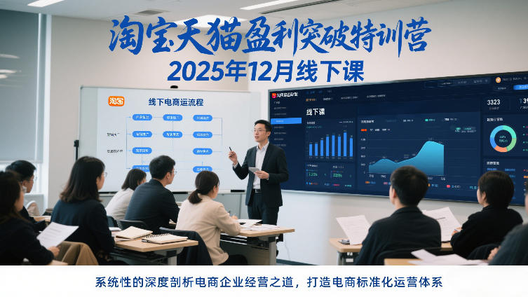 淘宝天猫盈利突破特训营25年12月线下课,系统性的深度剖析电商企业经营之道,打造电商标准化运营体系牛品源码-源码下载-源码社区-zblog主题插件-PHP源码-三合一源码-直播源码-短视频源码-APP源码-即时通讯-源码-交友源码牛品源码