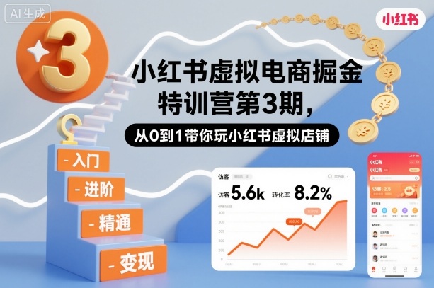 小红书虚拟电商掘金特训营第3期，从0到1带你玩小红书虚拟店铺牛品源码-源码下载-源码社区-zblog主题插件-PHP源码-三合一源码-直播源码-短视频源码-APP源码-即时通讯-源码-交友源码牛品源码
