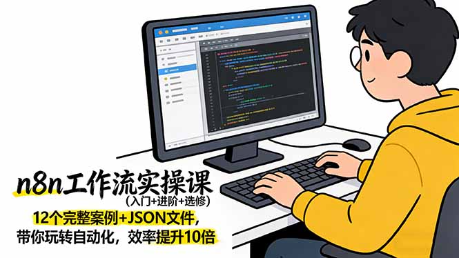 n8n工作流实操课(入门+进阶+选修牛品源码-源码下载-源码社区-zblog主题插件-PHP源码-三合一源码-直播源码-短视频源码-APP源码-即时通讯-源码-交友源码牛品源码