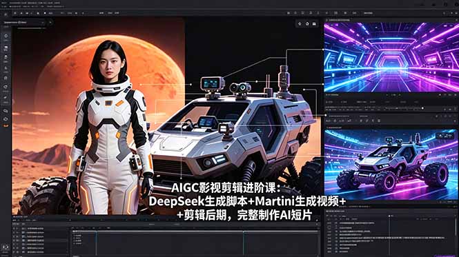 AIGC影视剪辑进阶课:DeepSeek生成脚本+Martini生成视频+剪辑后期,完整制作AI短片牛品源码-源码下载-源码社区-zblog主题插件-PHP源码-三合一源码-直播源码-短视频源码-APP源码-即时通讯-源码-交友源码牛品源码