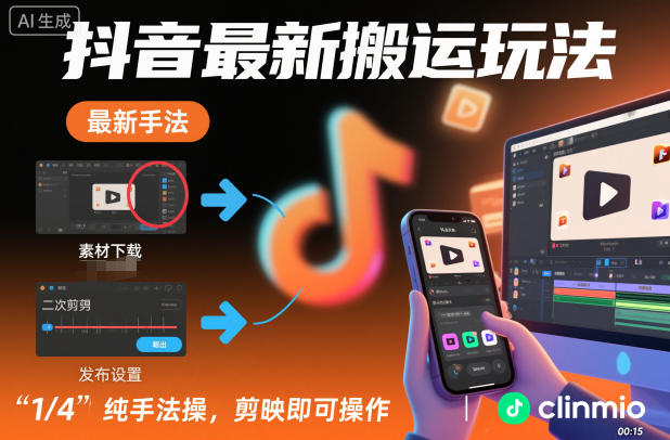 抖音最新搬运玩法,纯手法操作,剪映即可操作牛品源码-源码下载-源码社区-zblog主题插件-PHP源码-三合一源码-直播源码-短视频源码-APP源码-即时通讯-源码-交友源码牛品源码