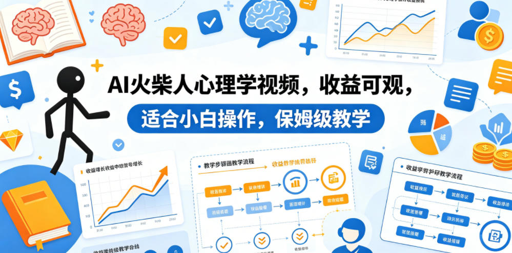 AI火柴人心理学视频，收益可观，适合小白操作，保姆级教学牛品源码-源码下载-源码社区-zblog主题插件-PHP源码-三合一源码-直播源码-短视频源码-APP源码-即时通讯-源码-交友源码牛品源码