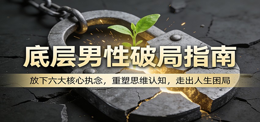 底层男性破局指南:放下六大核心执念,重塑思维认知,走出人生困局牛品源码-源码下载-源码社区-zblog主题插件-PHP源码-三合一源码-直播源码-短视频源码-APP源码-即时通讯-源码-交友源码牛品源码