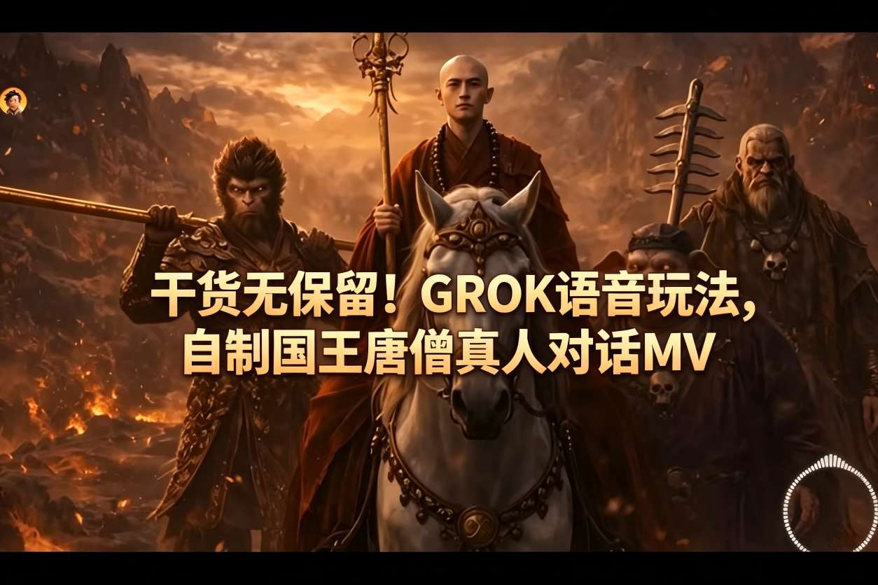 干货无保留!GROK语音玩法,自制国王唐僧真人对话MV牛品源码-源码下载-源码社区-zblog主题插件-PHP源码-三合一源码-直播源码-短视频源码-APP源码-即时通讯-源码-交友源码牛品源码