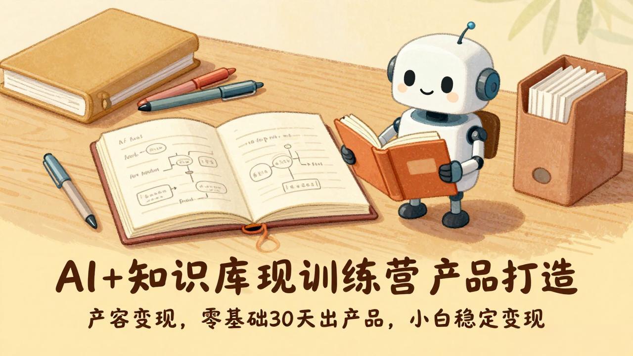 AI+知识库变现训练营,产品打造、内容创作、全平台变现,零基础30天出产品,小白稳定变现牛品源码-源码下载-源码社区-zblog主题插件-PHP源码-三合一源码-直播源码-短视频源码-APP源码-即时通讯-源码-交友源码牛品源码