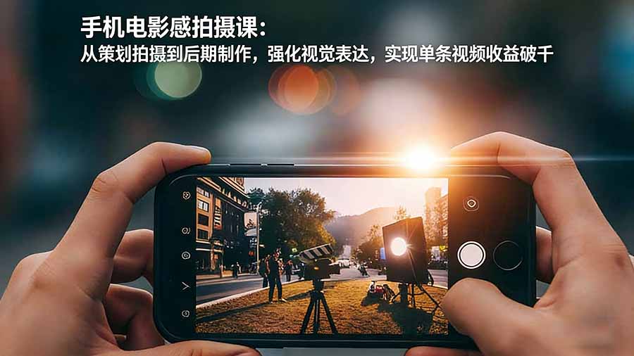 手机电影感拍摄课:从策划拍摄到后期制作,强化视觉表达,实现单条视频收益破千牛品源码-源码下载-源码社区-zblog主题插件-PHP源码-三合一源码-直播源码-短视频源码-APP源码-即时通讯-源码-交友源码牛品源码
