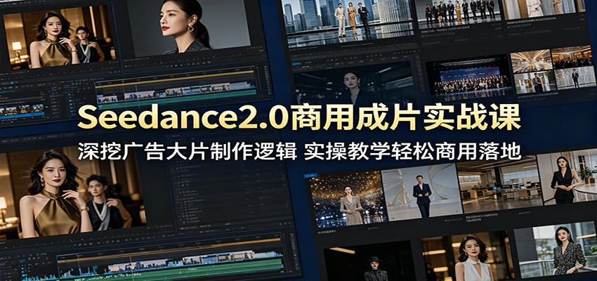 Seedance2.0商用成片实战课：深挖广告大片制作逻辑，实操教学轻松商用落地牛品源码-源码下载-源码社区-zblog主题插件-PHP源码-三合一源码-直播源码-短视频源码-APP源码-即时通讯-源码-交友源码牛品源码