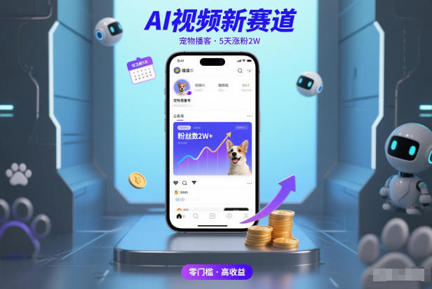 AI视频新赛道，宠物播客仅注册5天涨粉2W，收益非常可观牛品源码-源码下载-源码社区-zblog主题插件-PHP源码-三合一源码-直播源码-短视频源码-APP源码-即时通讯-源码-交友源码牛品源码