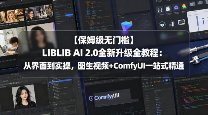 【保姆级无门槛】LIBLIB AI 2.0全新升级全教程：从界面到实操，图生视频+ComfyUI一站式精通牛品源码-源码下载-源码社区-zblog主题插件-PHP源码-三合一源码-直播源码-短视频源码-APP源码-即时通讯-源码-交友源码牛品源码