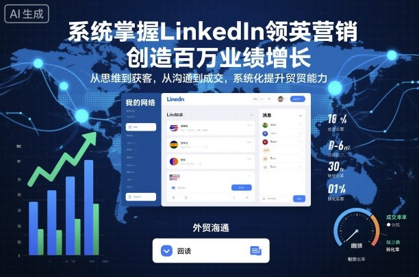 系统掌握LinkedIn领英营销,创造百万业绩增长,从思维到获客,从沟通到成交,系统化提升外贸能力牛品源码-源码下载-源码社区-zblog主题插件-PHP源码-三合一源码-直播源码-短视频源码-APP源码-即时通讯-源码-交友源码牛品源码