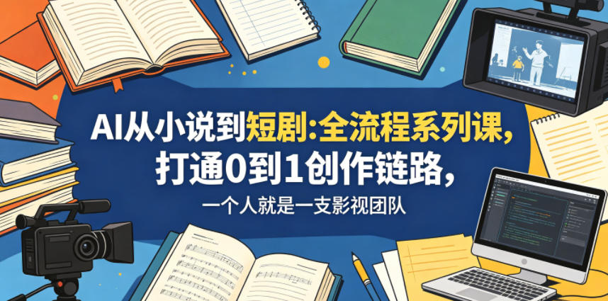 AI从小说到短剧全流程系列课，打通0到1创作链路，一个人就是一支影视团队牛品源码-源码下载-源码社区-zblog主题插件-PHP源码-三合一源码-直播源码-短视频源码-APP源码-即时通讯-源码-交友源码牛品源码