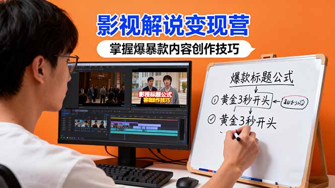 影视解说变现营：通过30+实战案例爆款内容创作技巧，掌握影视解说盈利密码牛品源码-源码下载-源码社区-zblog主题插件-PHP源码-三合一源码-直播源码-短视频源码-APP源码-即时通讯-源码-交友源码牛品源码