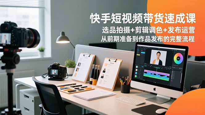 快手短视频带货速成课,选品拍摄+剪辑调色+发布运营,从前期准备到作品发布的完整流程牛品源码-源码下载-源码社区-zblog主题插件-PHP源码-三合一源码-直播源码-短视频源码-APP源码-即时通讯-源码-交友源码牛品源码