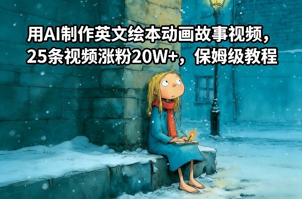 用AI制作英文绘本动画故事视频,25条视频涨粉20W+,保姆级教程牛品源码-源码下载-源码社区-zblog主题插件-PHP源码-三合一源码-直播源码-短视频源码-APP源码-即时通讯-源码-交友源码牛品源码