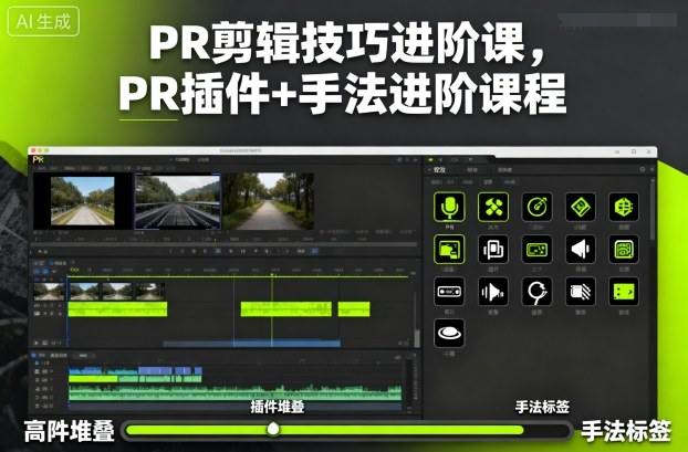 PR剪辑技巧进阶课，PR插件+手法进阶课程牛品源码-源码下载-源码社区-zblog主题插件-PHP源码-三合一源码-直播源码-短视频源码-APP源码-即时通讯-源码-交友源码牛品源码