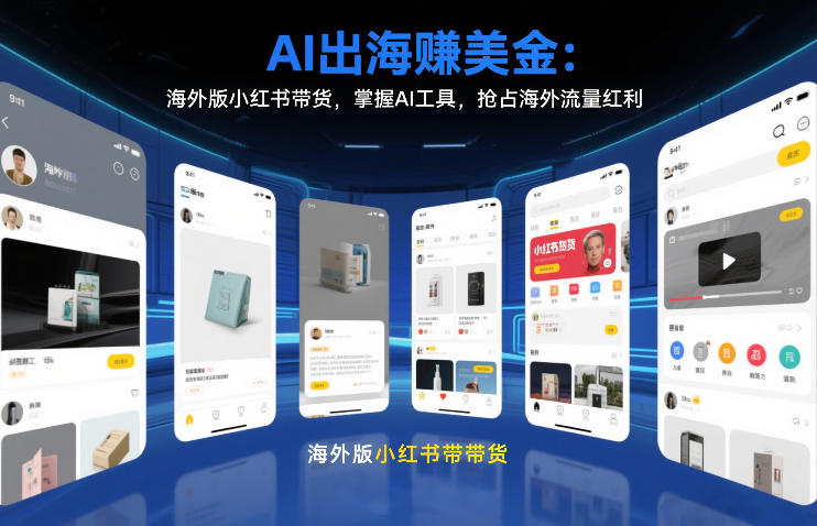 AI出海賺美金:海外版小红书带货,掌握AI工具,抢占海外流量红利(更新2026)牛品源码-源码下载-源码社区-zblog主题插件-PHP源码-三合一源码-直播源码-短视频源码-APP源码-即时通讯-源码-交友源码牛品源码