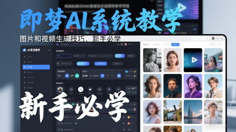 即梦AI系统教学，图片和视频生成技巧，新手必学牛品源码-源码下载-源码社区-zblog主题插件-PHP源码-三合一源码-直播源码-短视频源码-APP源码-即时通讯-源码-交友源码牛品源码