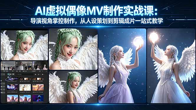 AI虚拟偶像MV制作实战教学：导演视角掌控制作，从人设策划到剪辑成片一站式教学牛品源码-源码下载-源码社区-zblog主题插件-PHP源码-三合一源码-直播源码-短视频源码-APP源码-即时通讯-源码-交友源码牛品源码