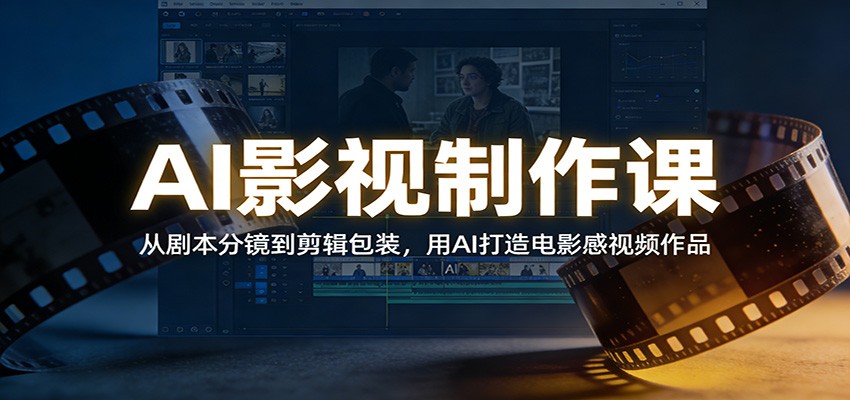 AI影视制作课：从剧本分镜到剪辑包装，用AI打造电影感视频作品牛品源码-源码下载-源码社区-zblog主题插件-PHP源码-三合一源码-直播源码-短视频源码-APP源码-即时通讯-源码-交友源码牛品源码