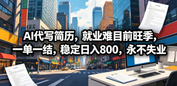AI代写简历,就业难目前旺季,一单一结,稳定日入800,永不失业牛品源码-源码下载-源码社区-zblog主题插件-PHP源码-三合一源码-直播源码-短视频源码-APP源码-即时通讯-源码-交友源码牛品源码