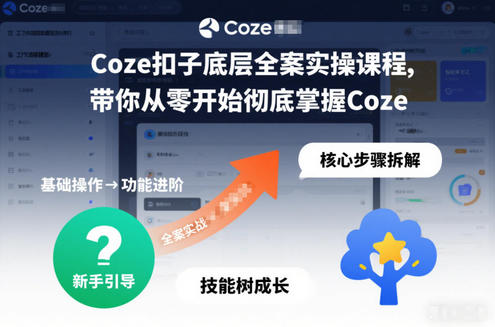 Coze扣子底层全案实操课程,带你从零开始彻底掌握Coze牛品源码-源码下载-源码社区-zblog主题插件-PHP源码-三合一源码-直播源码-短视频源码-APP源码-即时通讯-源码-交友源码牛品源码