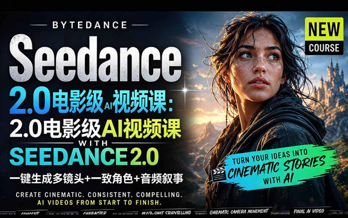 字节跳动的Seedance 2.0 AI电影视频生成制作教程,一键生成多镜头+一致角色+音频叙事-中英字幕牛品源码-源码下载-源码社区-zblog主题插件-PHP源码-三合一源码-直播源码-短视频源码-APP源码-即时通讯-源码-交友源码牛品源码