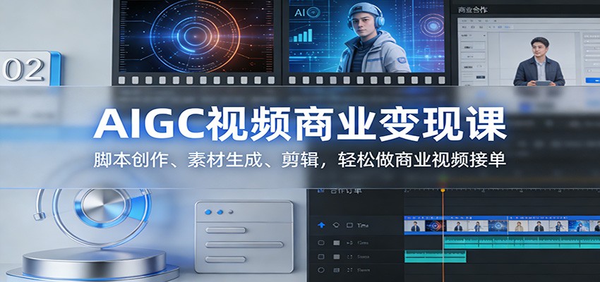 AIGC视频商业变现课：脚本创作、素材生成、剪辑，轻松做商业视频接单牛品源码-源码下载-源码社区-zblog主题插件-PHP源码-三合一源码-直播源码-短视频源码-APP源码-即时通讯-源码-交友源码牛品源码