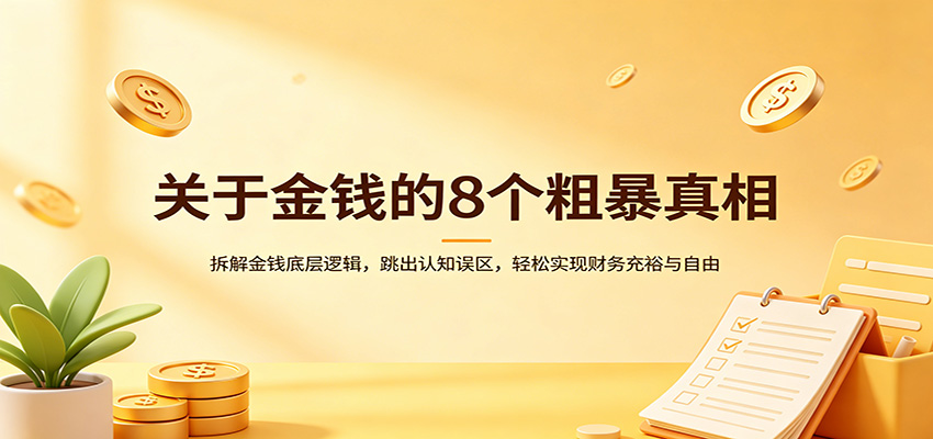关于金钱的8个粗暴真相:拆解金钱底层逻辑,跳出认知误区,轻松实现财务充裕与自由牛品源码-源码下载-源码社区-zblog主题插件-PHP源码-三合一源码-直播源码-短视频源码-APP源码-即时通讯-源码-交友源码牛品源码