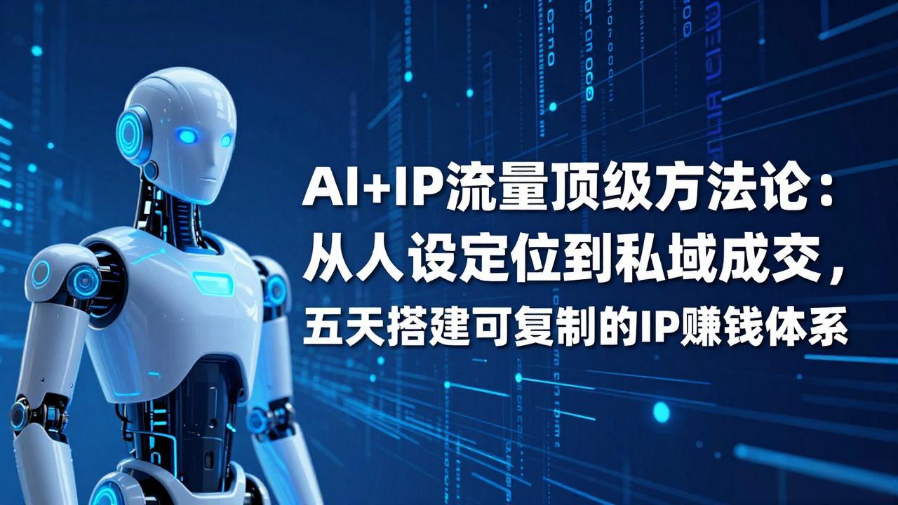 AI+IP顶级方法论:从人设定位到私域成交,五天搭建可复制的IP赚钱体系牛品源码-源码下载-源码社区-zblog主题插件-PHP源码-三合一源码-直播源码-短视频源码-APP源码-即时通讯-源码-交友源码牛品源码