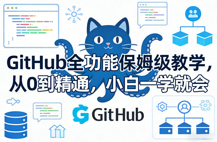GitHub全功能保姆级教学,从0到精通,小白一学就会牛品源码-源码下载-源码社区-zblog主题插件-PHP源码-三合一源码-直播源码-短视频源码-APP源码-即时通讯-源码-交友源码牛品源码