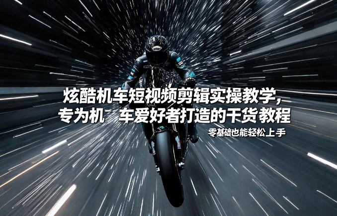 炫酷机车短视频剪辑实操教学,专为机车爱好者打造的干货教程,零基础也能轻松上手牛品源码-源码下载-源码社区-zblog主题插件-PHP源码-三合一源码-直播源码-短视频源码-APP源码-即时通讯-源码-交友源码牛品源码