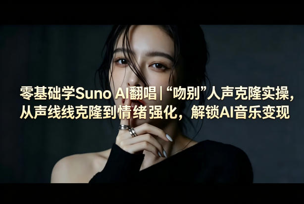 零基础学Suno AI翻唱｜《吻别》人声克隆实操，从声线克隆到情绪强化，解锁AI音乐变现牛品源码-源码下载-源码社区-zblog主题插件-PHP源码-三合一源码-直播源码-短视频源码-APP源码-即时通讯-源码-交友源码牛品源码