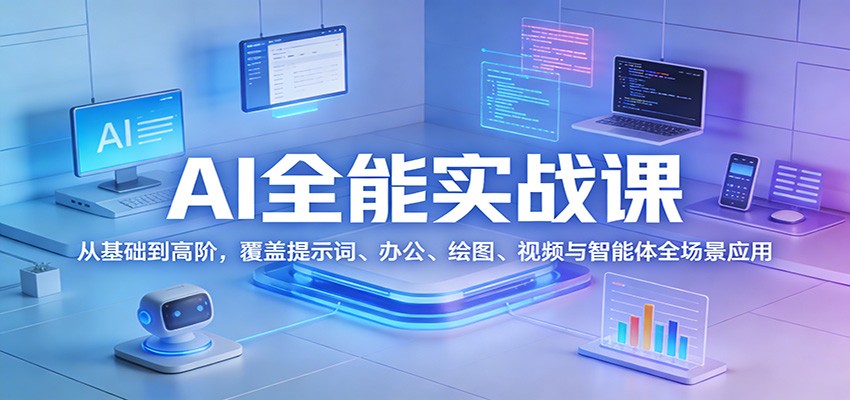 AI全能实战课：从基础到高阶，覆盖提示词、办公、绘图、视频与智能体全场景应用牛品源码-源码下载-源码社区-zblog主题插件-PHP源码-三合一源码-直播源码-短视频源码-APP源码-即时通讯-源码-交友源码牛品源码