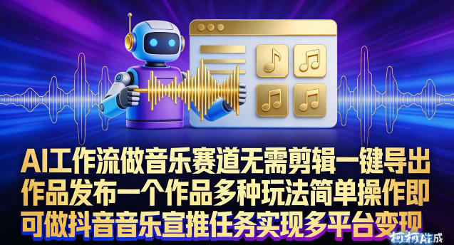 AI工作流做音乐赛道,无需剪辑,一键导出作品发布,一个作品多种玩法,简单操作即可做抖音音乐宣推任务牛品源码-源码下载-源码社区-zblog主题插件-PHP源码-三合一源码-直播源码-短视频源码-APP源码-即时通讯-源码-交友源码牛品源码
