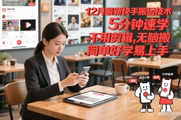 12月最新快手搬运技术，5分钟速学，不用剪辑无脑搬，简单好学易上手牛品源码-源码下载-源码社区-zblog主题插件-PHP源码-三合一源码-直播源码-短视频源码-APP源码-即时通讯-源码-交友源码牛品源码